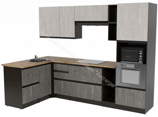 Кухонный гарнитур Симфония мега прайм 1500х2700 мм