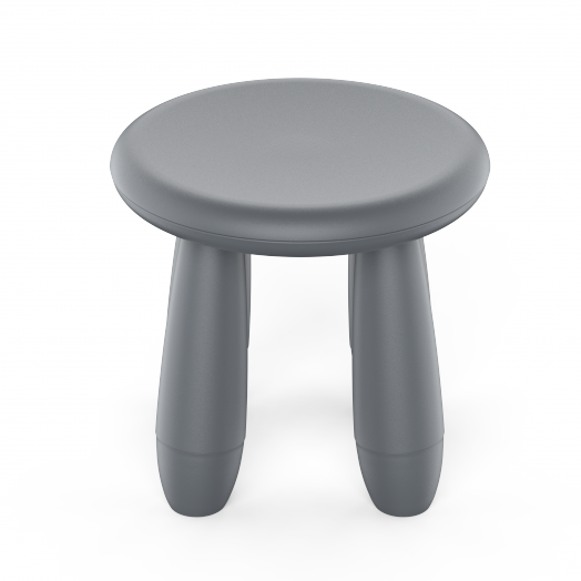 Табурет детский, пластиковый BARNY 300 х 300 мм (серый)