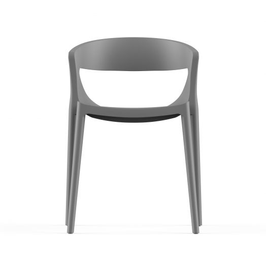 Стул пластиковый, штабелируемый EVOK (серый)