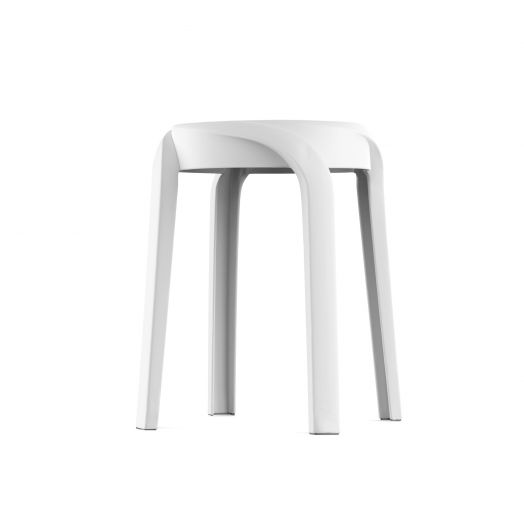 Табурет пластиковый, штабелируемый ECLER (белый)
