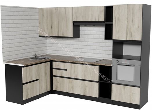 Кухонный гарнитур Равенна мега прайм 1500х2700 мм