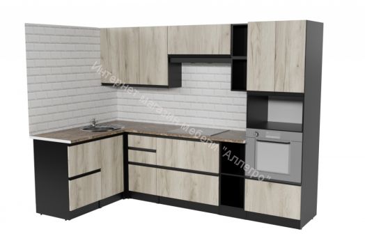 Кухонный гарнитур Равенна мега прайм 1500х2700 мм
