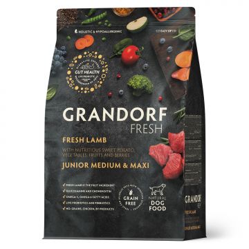 GRANDORF Fresh DOG JUNIOR MED&MAXI Lamb&Sweet Potato (Свежее мясо ягненка с бататом для юниоров средних и крупных пород)