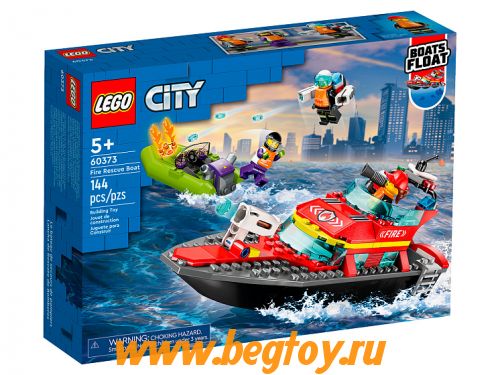 Конструктор LEGO CITY 60373 Пожарная спасательная лодка