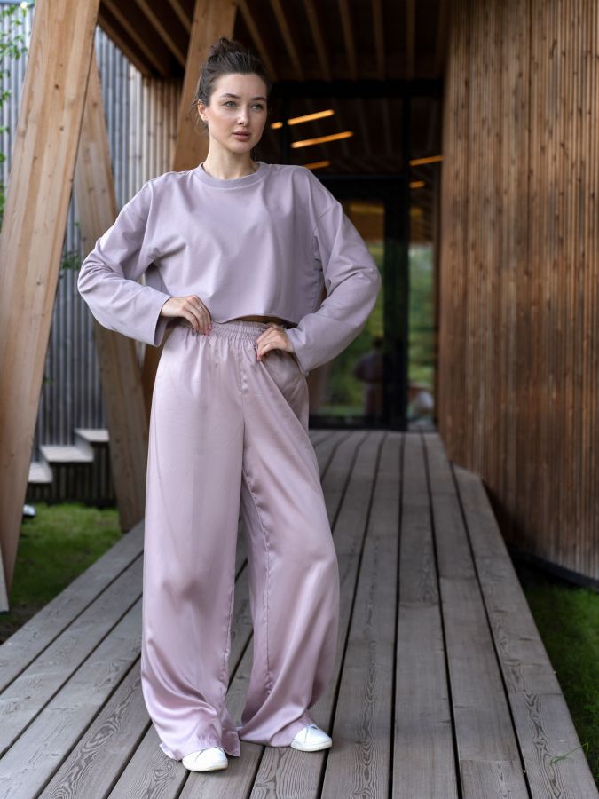 Кофта укороченная туман