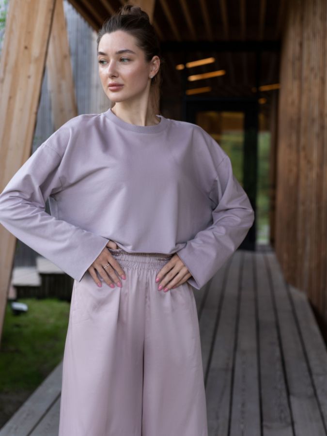 Кофта укороченная туман