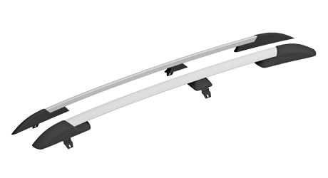 Рейлинги для автомобиля LADA Niva Travel (2020-), Chevrolet Niva (2002-2020), крепление в штатные места, анод серый