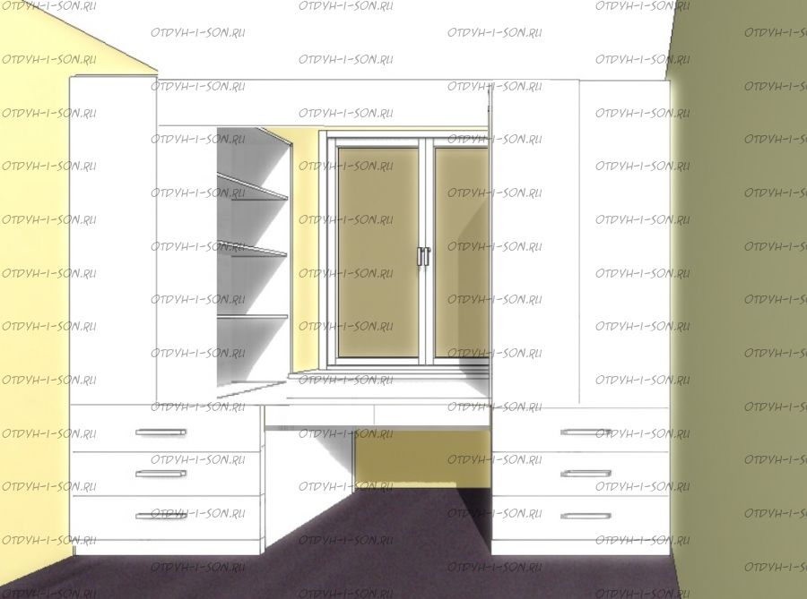 Стенка со столом Рома (340х60х240)