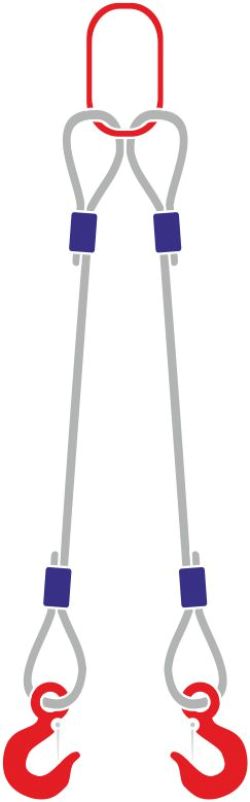 Строп канатный с 2 крюками 10Тх3М