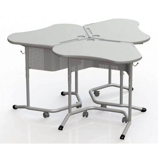 Школьный стол трапеция регулируемый ШСТ17 (Антивандальный Красный пластик)