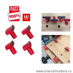 ХИТ! Набор из 4 шт Верстачные упоры для отверстия 19 мм (3/4 д) Woodwork PCH-BD4