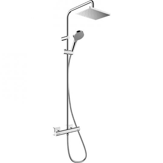 Фото Душевая система Hansgrohe Vernis Shape Showerpipe 26286000 с термостатом хром