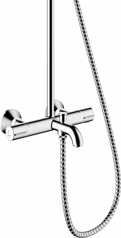 Душевая система Hansgrohe Vernis Blend Showerpipe 26274000 с термостатом хром схема 3