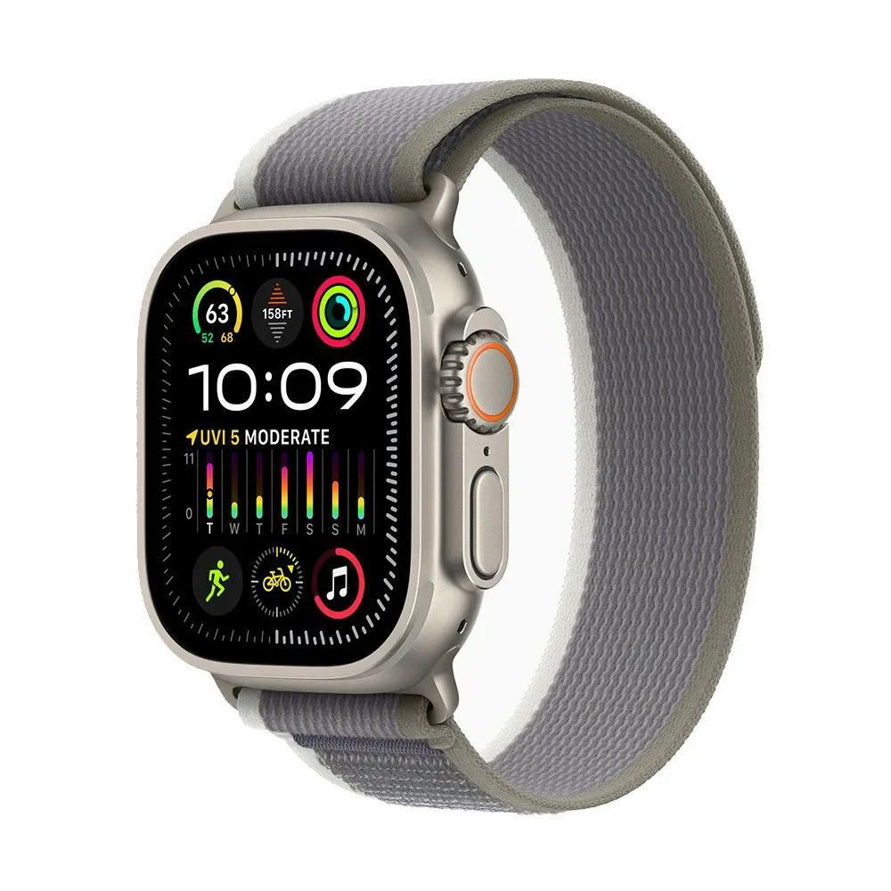 Apple Watch Ultra 2 49 mm (GPS+Cellular) Titanium Case Green/Gray Trail Loop (M/L) (MRF43/MRFP3)