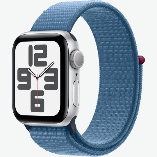 Apple Watch SE Gen 2 40mm (GPS) Silver Aluminum Case with Winter Blue Sport Loop (MRE33)