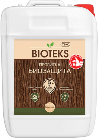 Пропитка для Защиты Древесины Bioteks 10л Бесцветная от Образования Биопоражений / Биотекс.