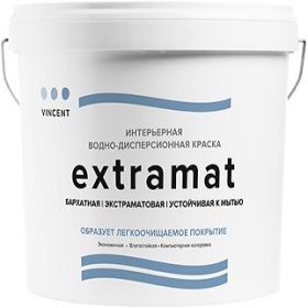 Краска для Влажных Помещений Vincent Extramat 2.25л Моющаяся, Бархатная / Винсент Экстрамат.