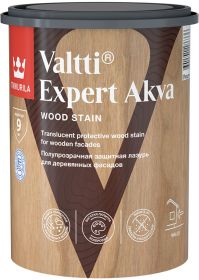 Декоративно-Защитная Лазурь Tikkurila Valtti Expert Akva 2.7л Тик, Полуматовая для Наружных Работ без Запаха / Тиккурила Валтти Эксперт Аква.