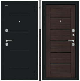 Входная Дверь Bravo Техно Kale Букле Черное/Wenge Veralinga 960x2050мм Левое Открывание / Браво.