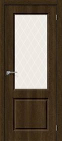 Межкомнатная Дверь Винил Bravo Скинни-13 Dark Barnwood / White Сrystal 700x2000мм (Полотно 1шт) / Браво.