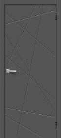 Межкомнатная Дверь ПЭТ Bravo Граффити-5.Д.П Stormy Silk 600x2000мм (Полотно+Коробка+5 Наличников) / Браво.