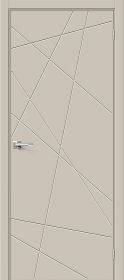 Межкомнатная Дверь ПЭТ Bravo Граффити-5.Д.П Cream Silk 700x2000мм (Полотно+Коробка+5 Наличников) / Браво.