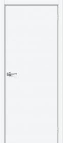 Межкомнатная Дверь ПЭТ Bravo Браво-0.П White Silk 900x2000мм (Полотно+Коробка+5 Наличников) / Браво.