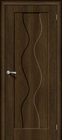 Межкомнатная Дверь Винил Bravo Вираж-1 Dark Barnwood 900x2000мм (Полотно 1шт) / Браво.