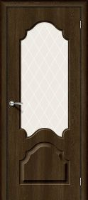 Межкомнатная Дверь Винил Bravo Скинни-33 Dark Barnwood / White Сrystal 900x2000мм (Полотно 1шт) / Браво.
