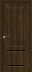 Межкомнатная Дверь Винил Bravo Скинни-12 Dark Barnwood 600x2000мм (Полотно+Коробка+5 Наличников) / Браво.
