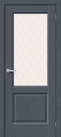 Межкомнатная Дверь с Экошпоном Bravo Неоклассик-33 Stormy Wood / White Сrystal 900x2000мм (Полотно 1шт) / Браво.