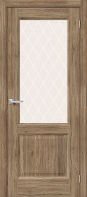 Межкомнатная Дверь с Экошпоном Bravo Неоклассик-33 Original Oak / White Сrystal 700x2000мм (Полотно 1шт) / Браво.