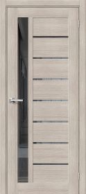 Межкомнатная Дверь с Экошпоном Bravo Браво-27 Cappuccino Melinga / Mirox Grey 900x2000мм (Полотно 1шт) / Браво.