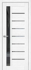 Межкомнатная Дверь с Экошпоном Bravo Браво-27 Snow Melinga / Mirox Grey 700x2000мм (Полотно+Коробка+5 Наличников) / Браво.