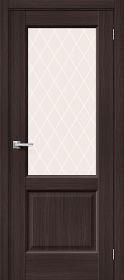 Межкомнатная Дверь с Экошпоном Bravo Неоклассик-33 Wenge Melinga / White Сrystal 600x2000мм (Полотно 1шт) / Браво.