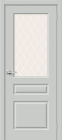 Межкомнатная Дверь Эмаль Bravo Скинни-15.1 Grace / White Сrystal 600x2000мм (Полотно 1шт) / Браво.
