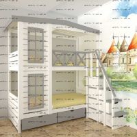 Кровать двухъярусная Домик Roof