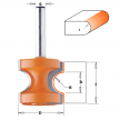 ОСЕНЬ СКИДКИ! Фреза концевая радиусная Бычий нос/Катушка для создания красивых закруглённых торцов полок, ступеней и подоконников D34,9 I35,0 S12,0 R9,50 CMT 954.507.11