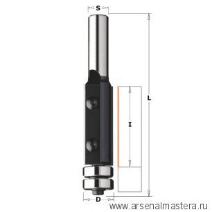 Фреза обгонная нижний подшипник сменные ножи HM S12 D 19 x 50 Z2 RH CMT 657.991.11