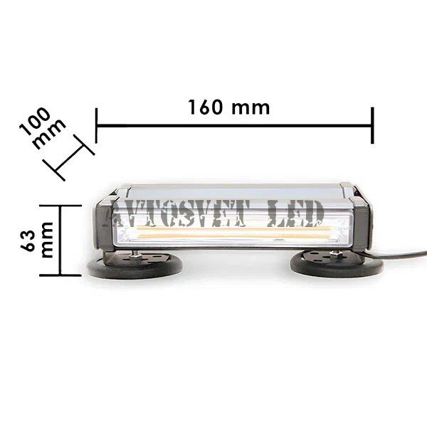 Балка спец сигнал проблесковая AH-16COB оранжевая