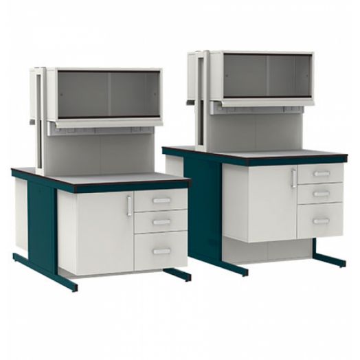 Стол лабораторный, островной 900 мм (Красный)