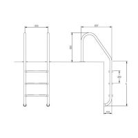 Лестница Hayward Standard (5 ступеней), для широкого борта