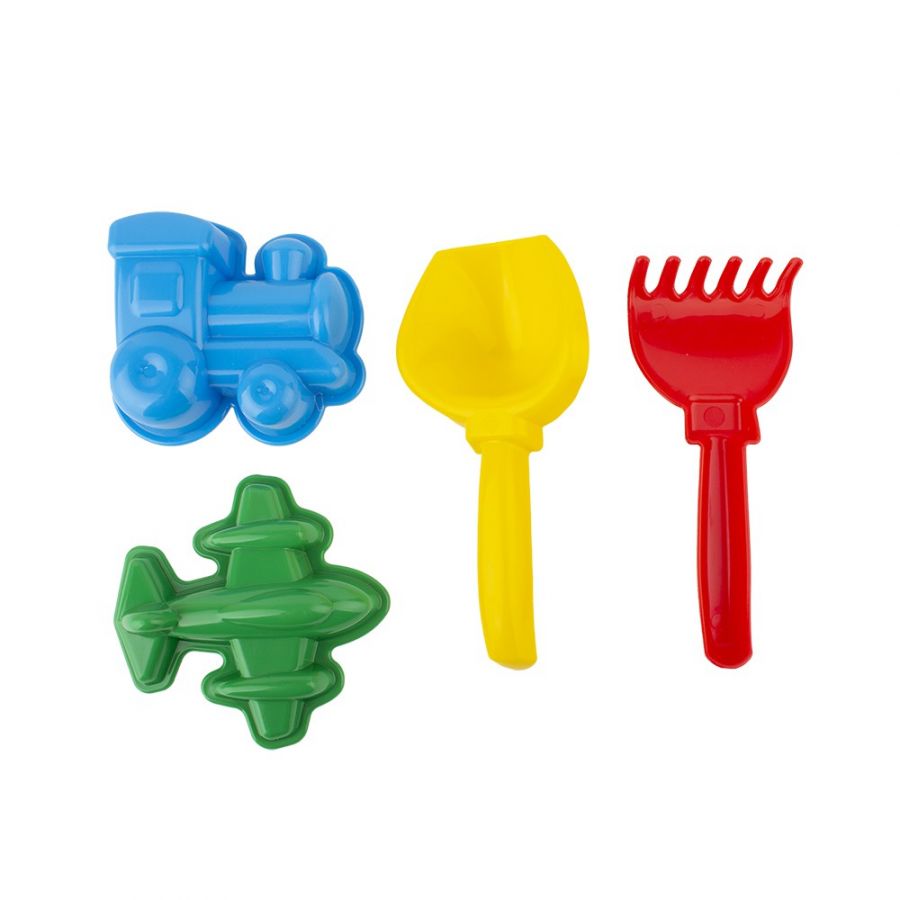 Песочный набор «Путешественник»(2 формочки, совок, грабли)