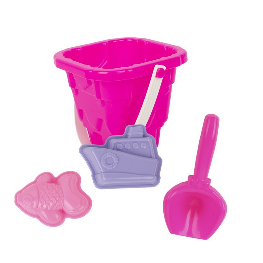 Песочный набор «Русалочка» (2 формочки, совок, ведро)