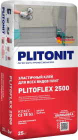 Клей Эластичный Plitonit Plitoflex 2500 25кг для Всех Видов Плит / Плитонит