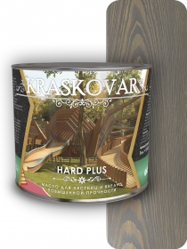 Масло Повышенной Прочности Kraskovar Hard Plus Графит 2,2л для Лестниц и Веранд / Красковар