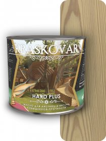 Масло Повышенной Прочности Kraskovar Hard Plus Ваниль 2,2л для Лестниц и Веранд / Красковар