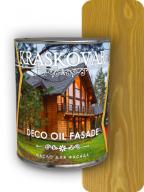 Масло для Фасада Kraskovar Deco Oil Fasade Ель 0,75л для Обработки Наружных Деревянных Конструкций Различного Назначения / Красковар