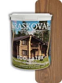Пропитка для Дерева Kraskovar Eco Lazur Красное Дерево 0,9л / Красковар