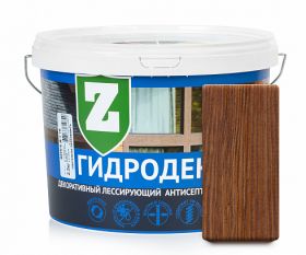 Антисептик Декоративный Лессирующий с УФ Фильтром Зелест Гидродекор Д-1 Z Д-1 09 9 Ореховое Дерево 9 кг
